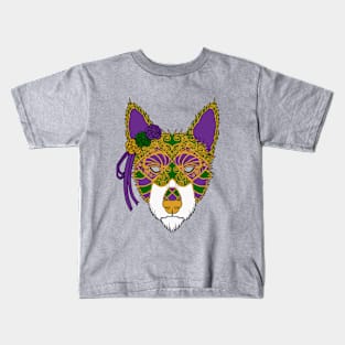 Wire Hound Mardi Gras Mask Kids T-Shirt